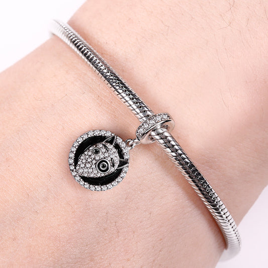 Gnoce "Frankenweenie" Bull Terrier Dog Photo Charm Pendant 925 Sterling Silver_4