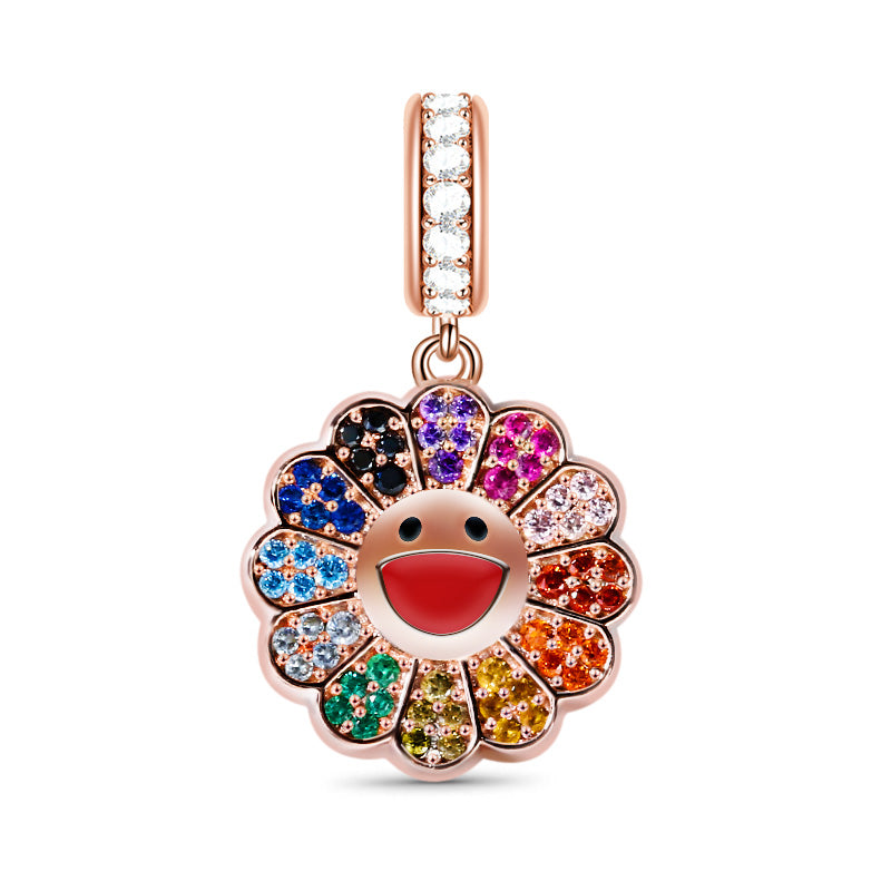 Gnoce "Childish Power" Murakami Takashi Sunflower Pendant With Zircon Photo Charm_2