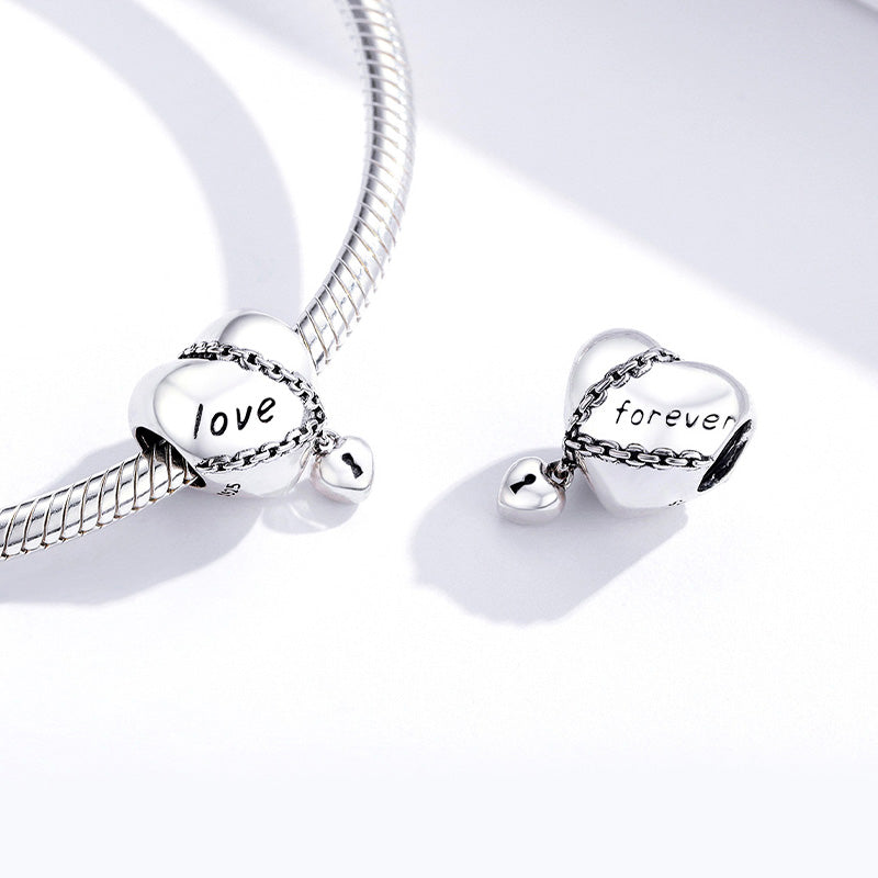 "Love Forever" Hearts Charm Pendant 925 Sterling Silver_3