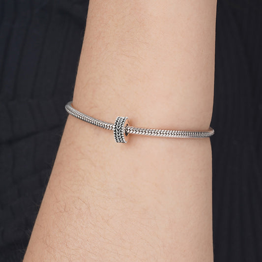 Vintage Ear of Wheat Stopper for Charm Bracelets 925 Sterling Silver_3