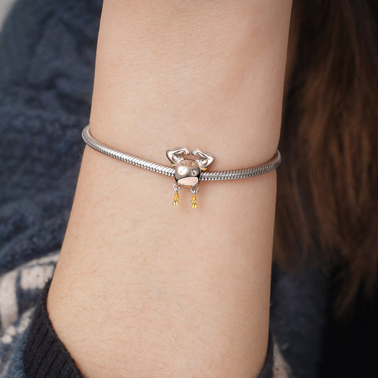 Hercules Charm Bead 925 Sterling Silver with 18K Gold Plated_3