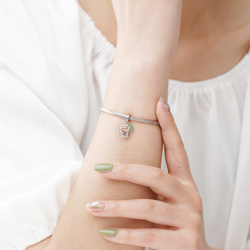 Gnoce Ice Cube Lemon Drink 925 Sterling Silver Pendant_3