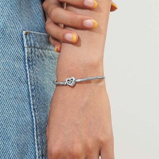 Gnoce Love Mom Basic Snake Chain Bracelet_6