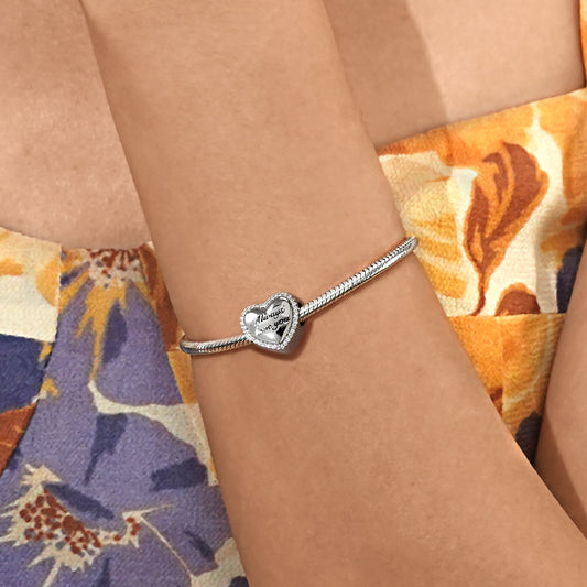 Gnoce "Always Love You" Family Heart Personalized Photo Charm_4