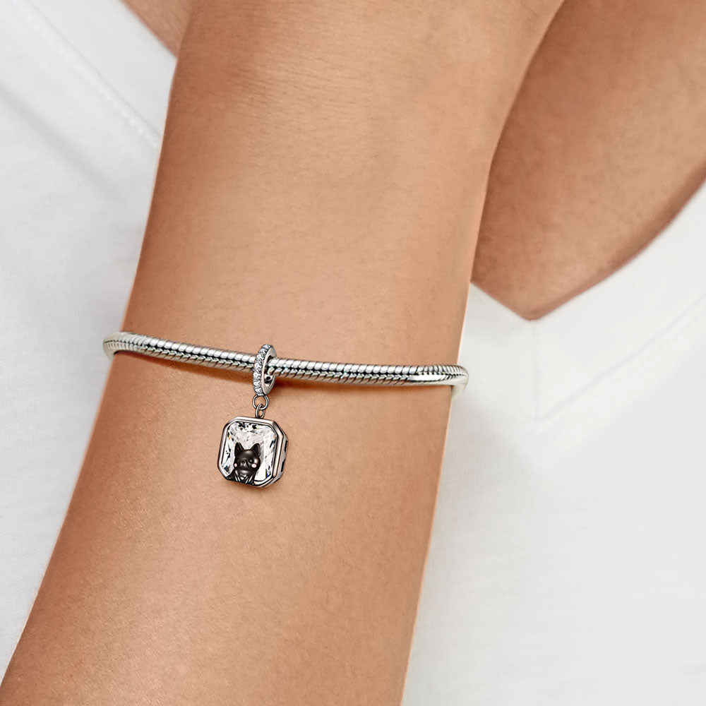 Gnoce Cute Black DogPendant Dangle Charm_5