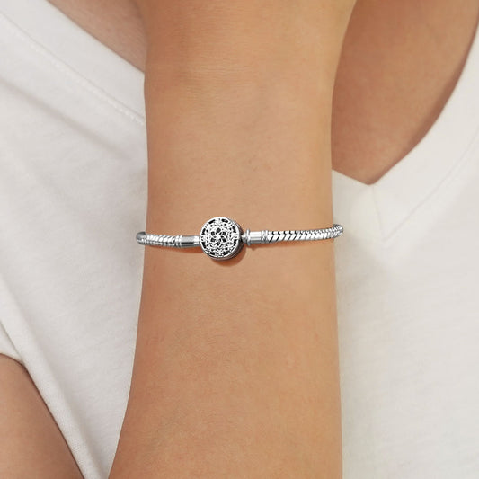 Gnoce Retro Lotus Basic Snake Chain Bracelet_5