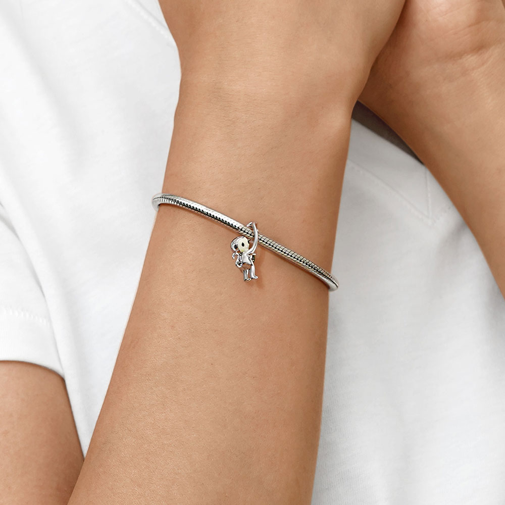 Gnoce Smart Monkey Embraces Heart Gem Charm_5