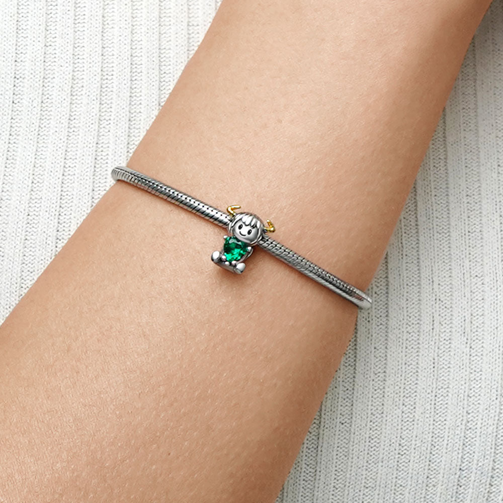 Gnoce Taurus Constellation Embraces Heart Gem Charm_7