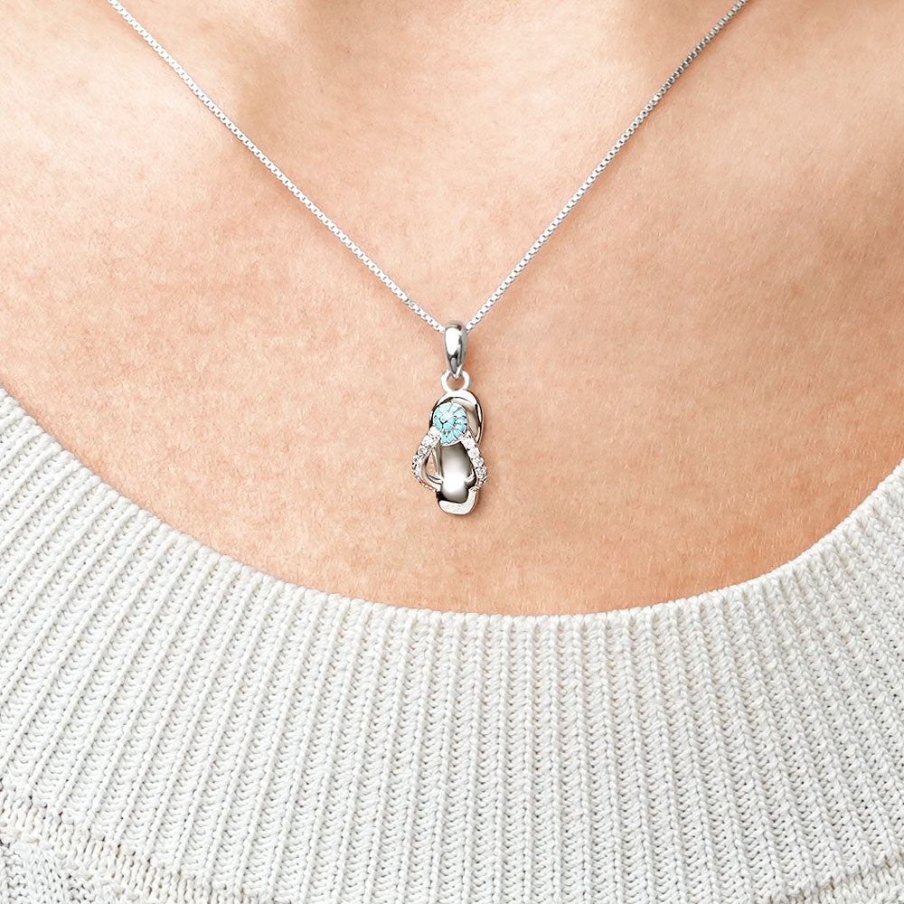 Gnoce Summer Flip-flops Shoes Necklace_5