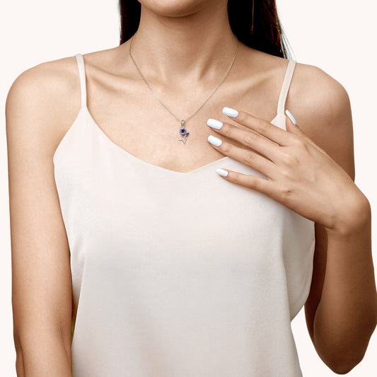 Gnoce Cornflower Pendant Dangle Charm_6