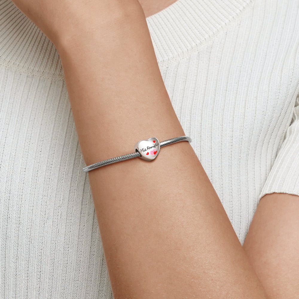 Gnoce Love "My Family" Heart Personalized Photo Charm_4