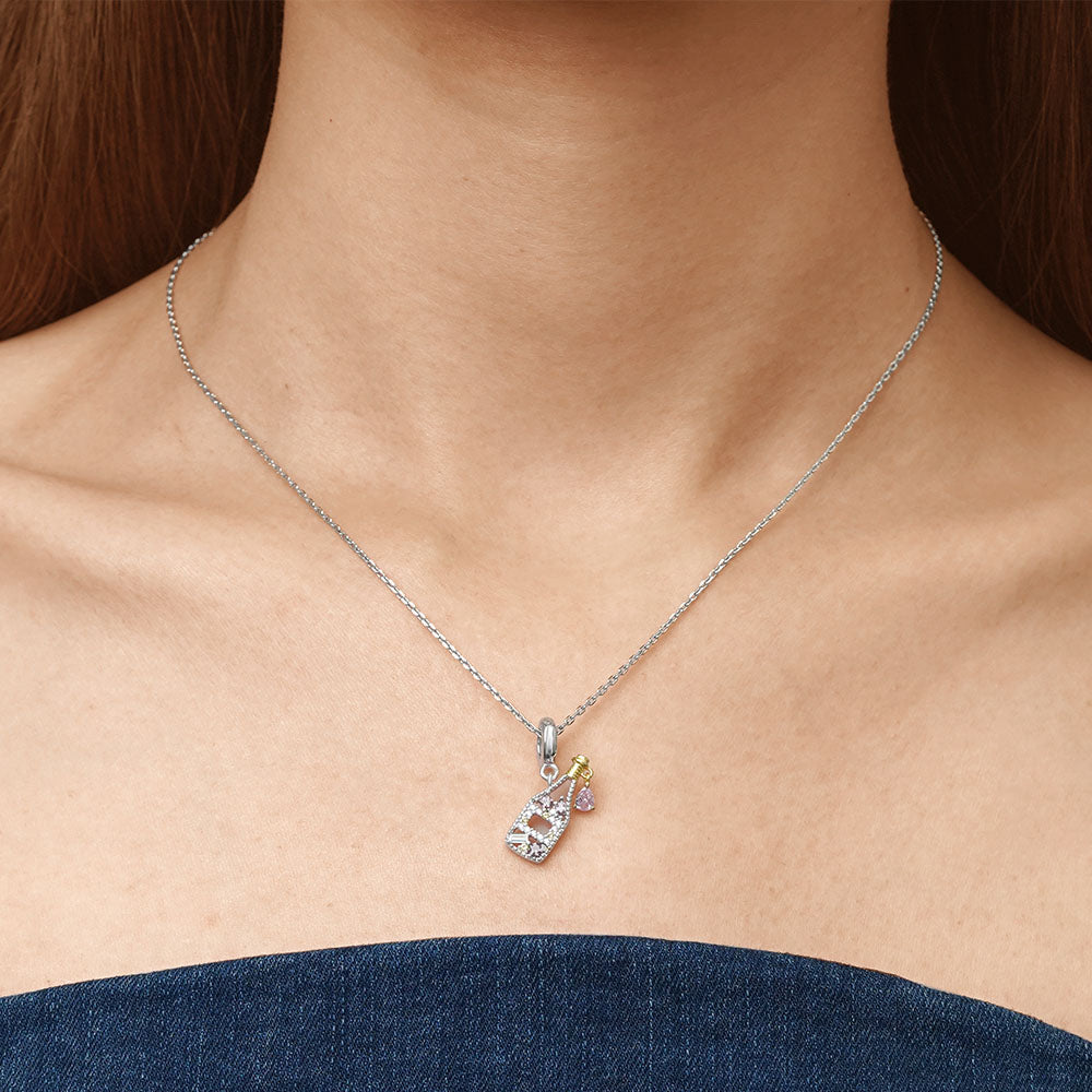 Gnoce Mini Champagne Bottle Pendant Dangle Charm_6