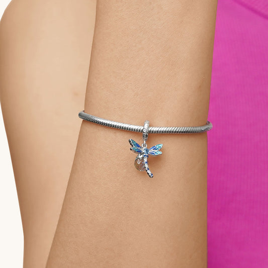 Gnoce Blue Dragonfly Pendant Dangle Charm_7