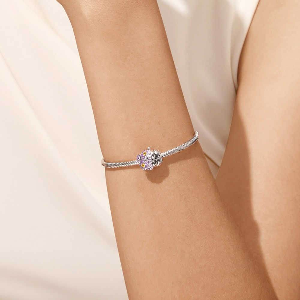 Gnoce Halloween Pumpkin & Flowers Charm_5