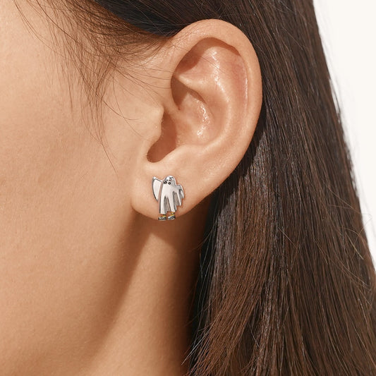 Gnoce Halloween Ghost Stud Earrings_5
