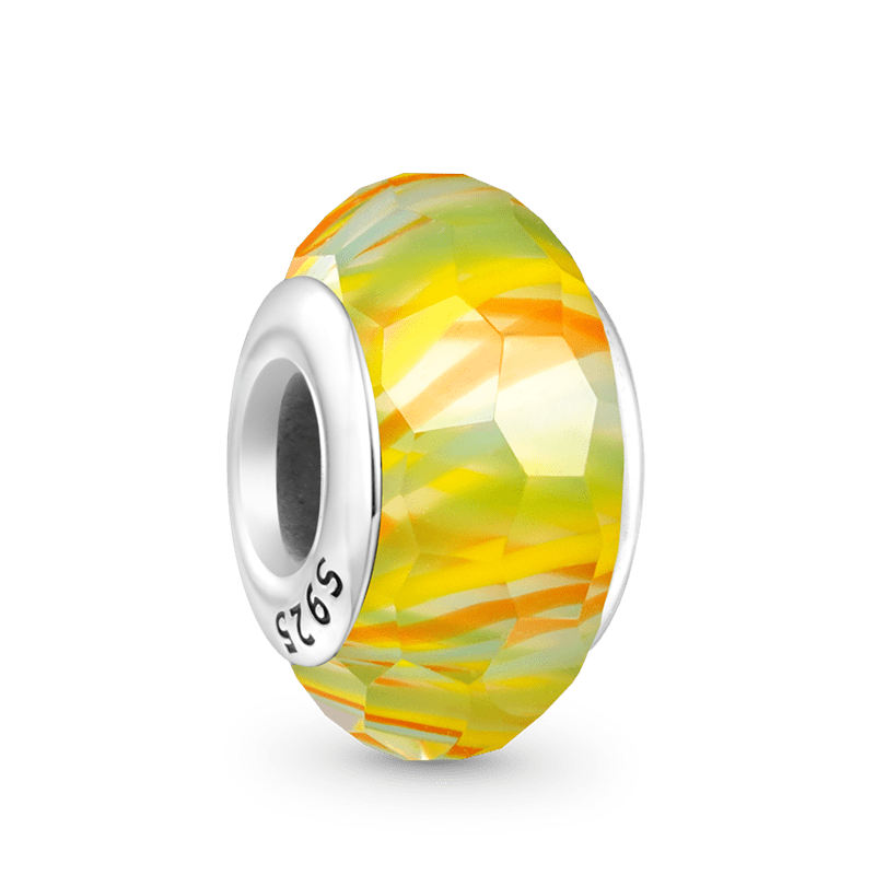 Gnoce Wavy Fancy Yellow Glass Charm_2