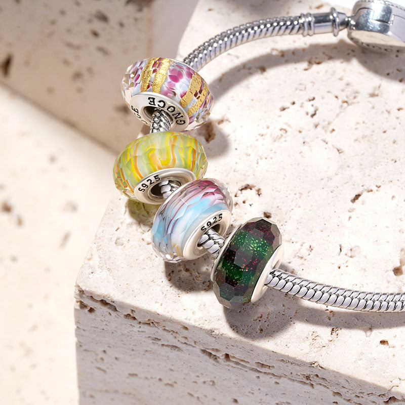 Gnoce Wavy Fancy Yellow Glass Charm_3