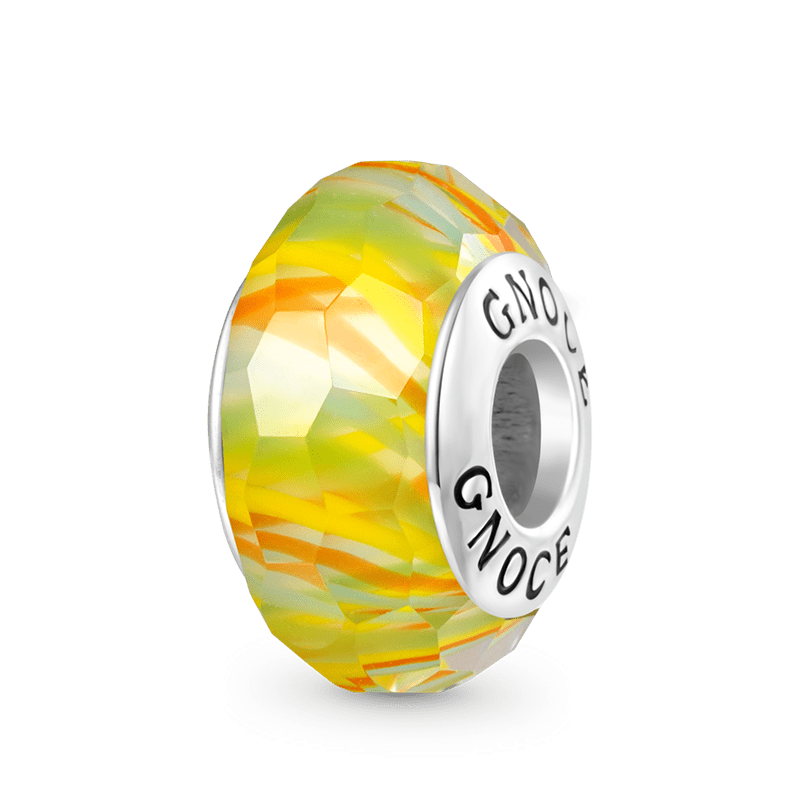 Gnoce Wavy Fancy Yellow Glass Charm_1