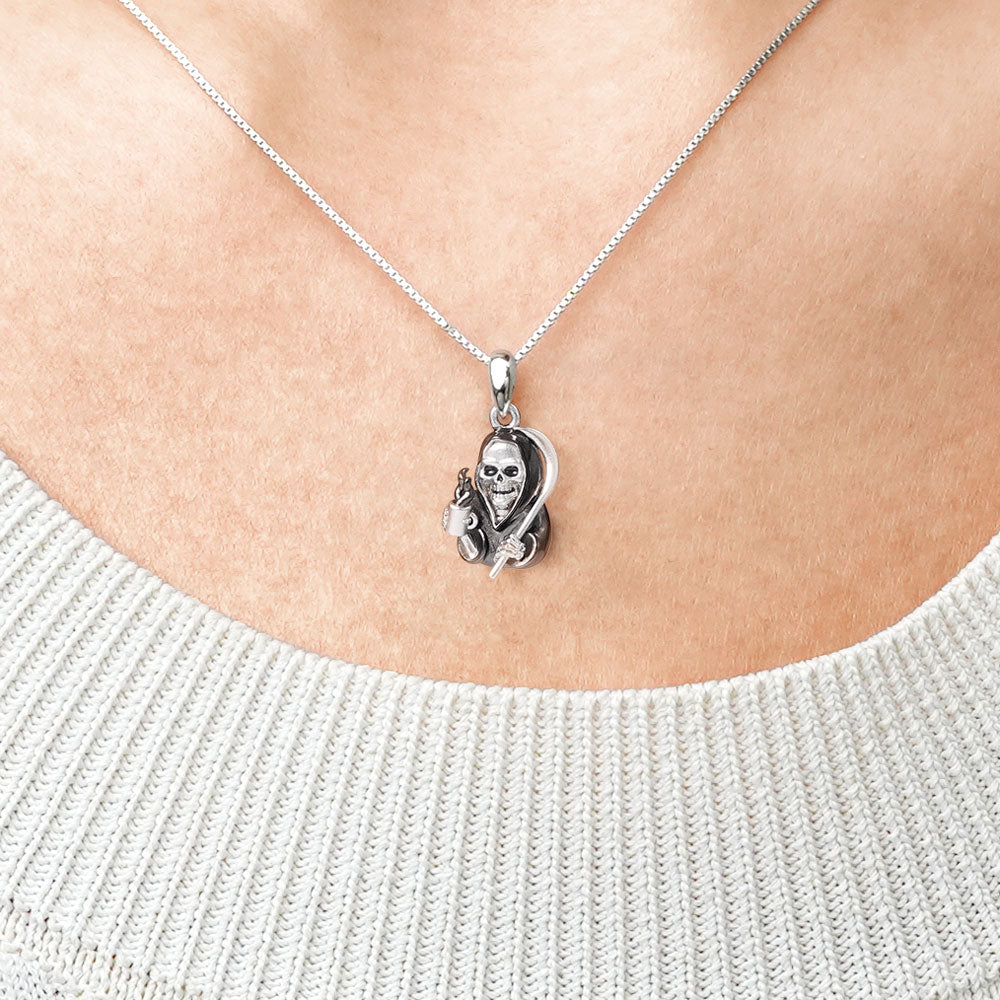 Gnoce Death Skeleton Necklace_4