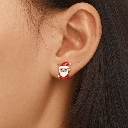 Gnoce Santa Claus Stud Earrings_3