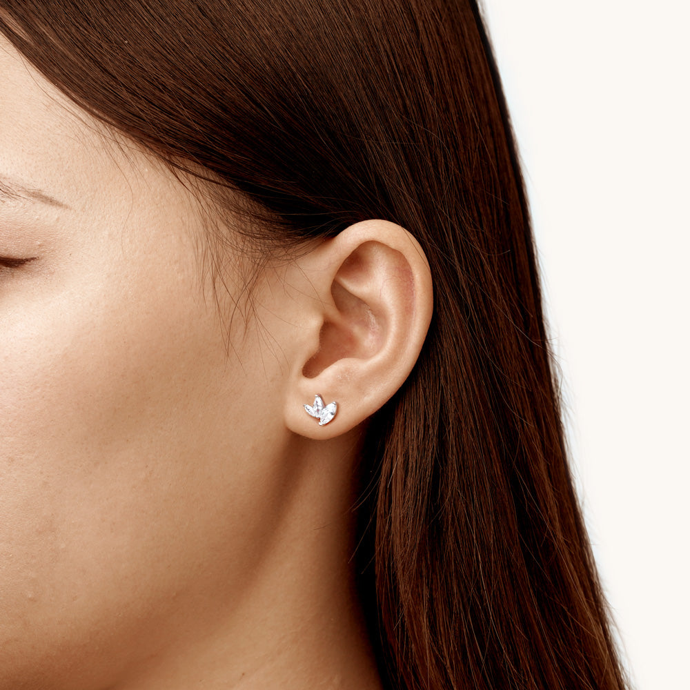 Gnoce Leaf-shaped Stud Earrings_5