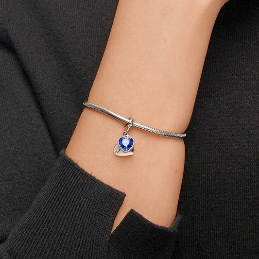 Gnoce “To me you are the world” Love Heart Pendant Dangle Charm_6