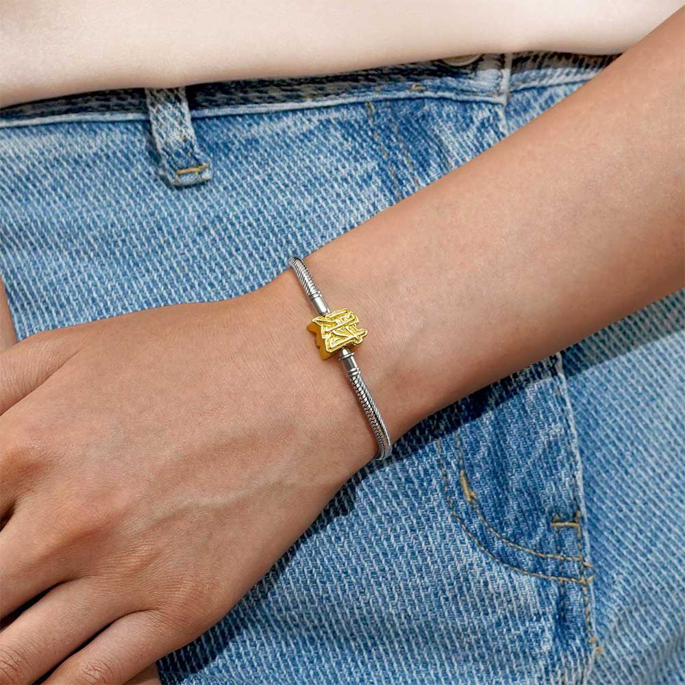 Gnoce 18k Gold-plated "Wealth" Basic Snake Chain Bracelet_5