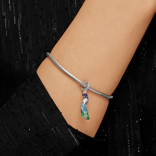 Gnoce Peacock Pendant Dangle Charm_6