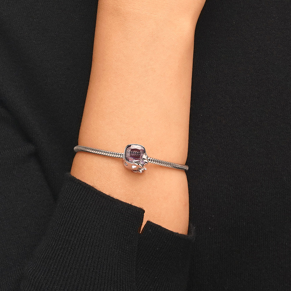 Gnoce Sparkling Amethyst Stone Butterfly Charm_5