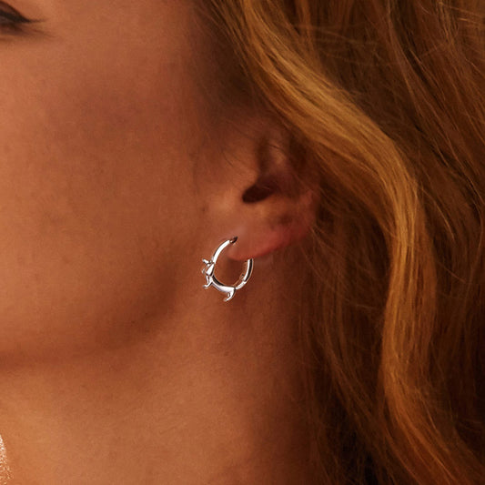 Gnoce Dachshund Cute Dog Hoop Earrings_5