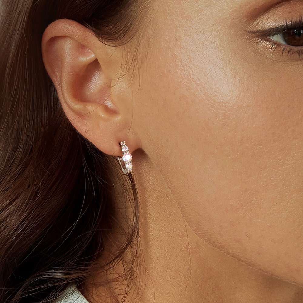 Gnoce Magic Multicolor U-shaped Hoop Earrings_6