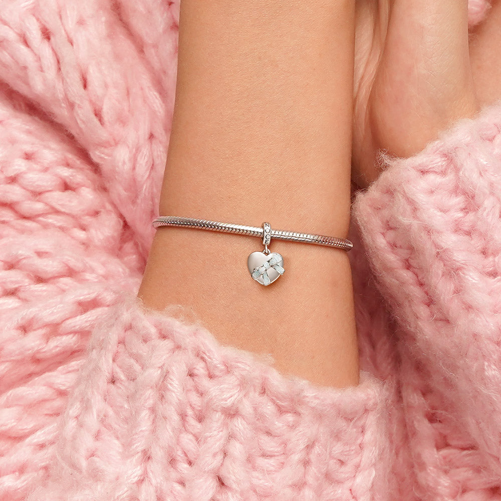 Gnoce Heart Gift Box Engravable Pendant Dangle Charm_3