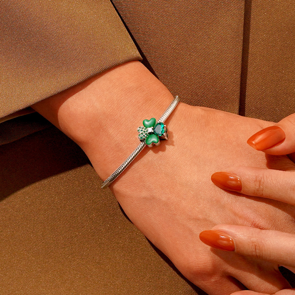 Gnoce Lucky Four Leaf Clover Charm_5