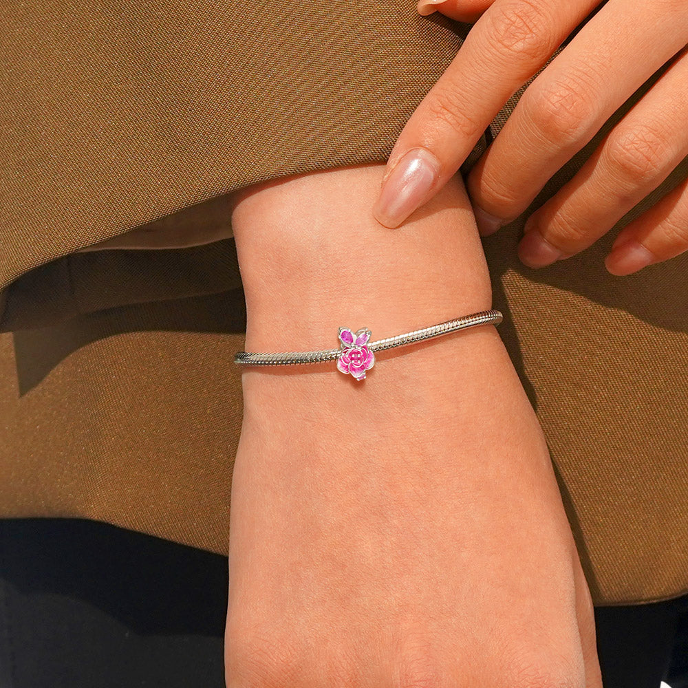 Gnoce Pink Roses Stopper Charm_5