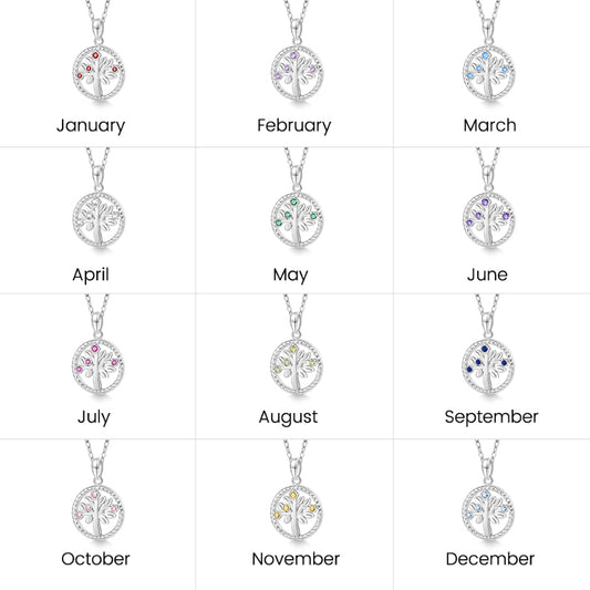 Gnoce Tree of Life Birthstone Necklace_7