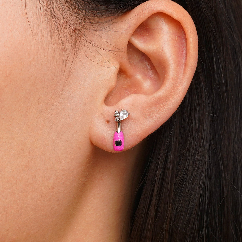 Gnoce Charming Champagne Stud Earrings_4