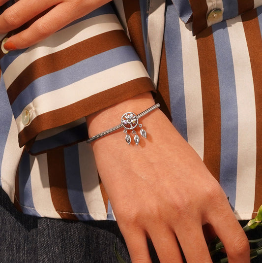 Gnoce Engravable Dream Catcher Tree of Life Birthstone Charm_7