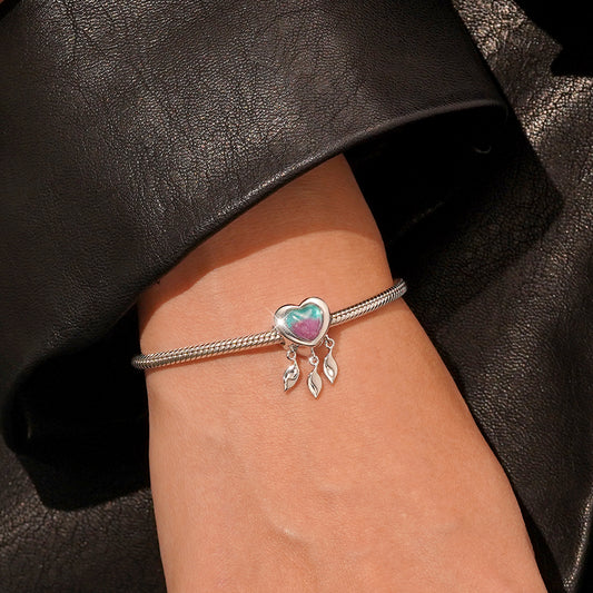 Gnoce "This MUMMY belongs to" Engravable Glow-in-the-Dark Heart Dream Catcher Charm_6