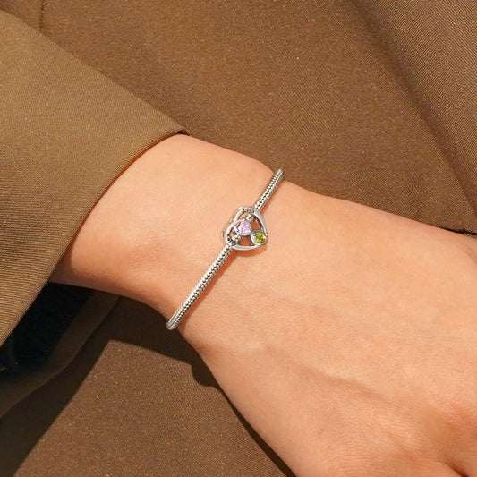 Gnoce Infinite Love Couple Engravable Birthstone Charm_6