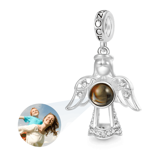 Gnoce Angel Projection Personalized Photo Pendant Dangle Charm_2