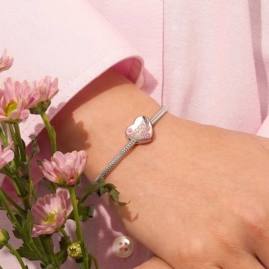 Gnoce DADDY'S Girl Love Heart Personalized Photo Charm_4
