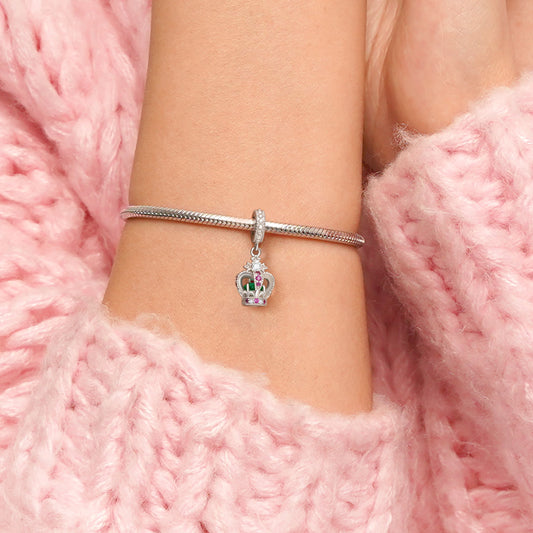 Gnoce Elegant Crown Pendant Dangle Charm_5