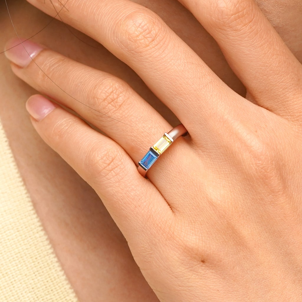 Gnoce Two-Color Birthstone Friendship Ring_6