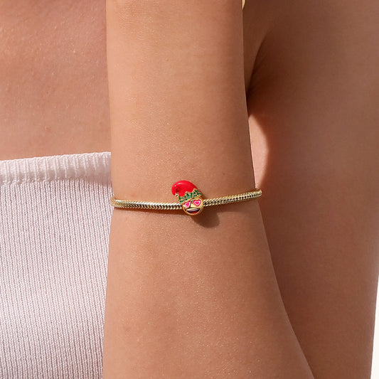Gnoce emoji Santa Hat Smiling Face with Heart-Eyes Charm_5