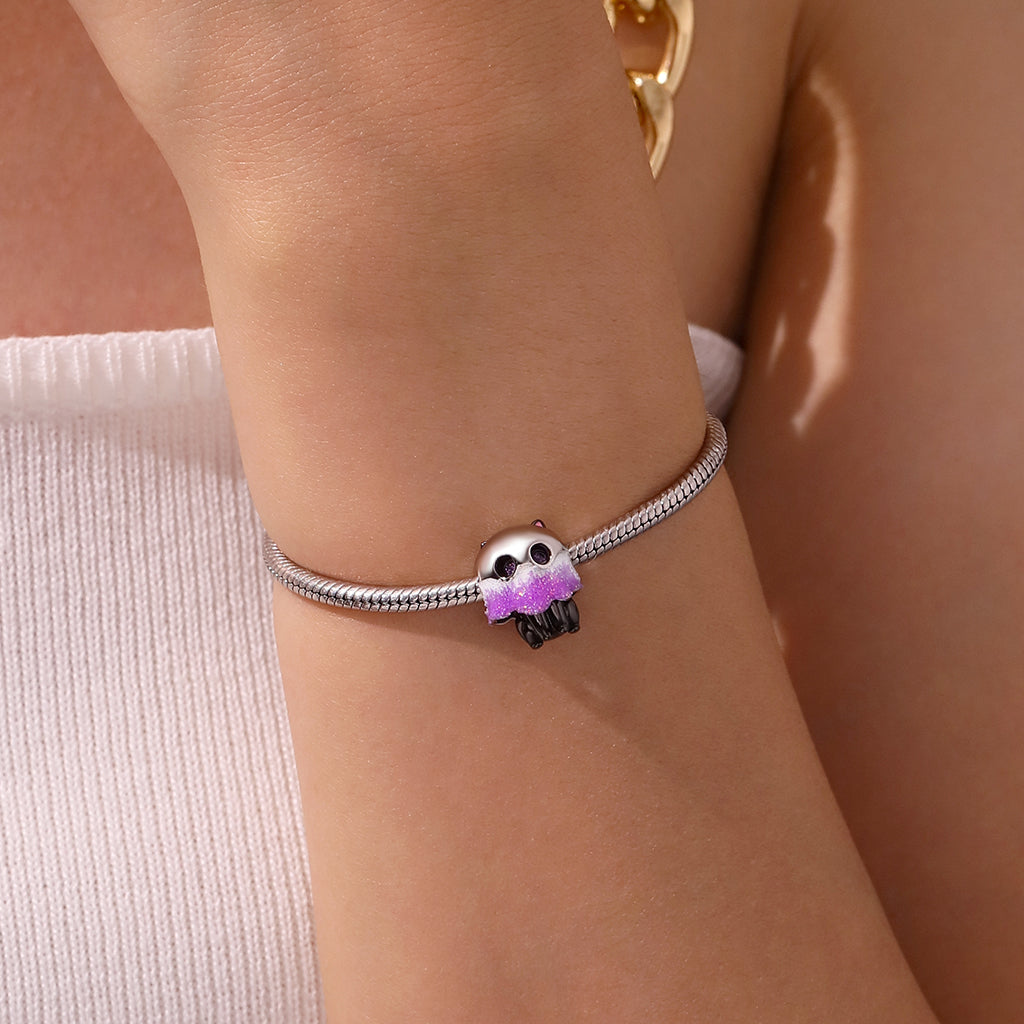 Gnoce Double-layer Cute Black Cat Charm_7