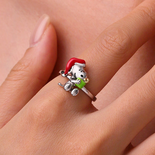 Gnoce Peanuts Christmas Snoopy Ring_6