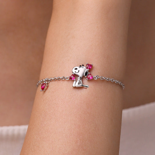 Gnoce Peanuts Snoopy Love Heart Adjustable Bracelet_6