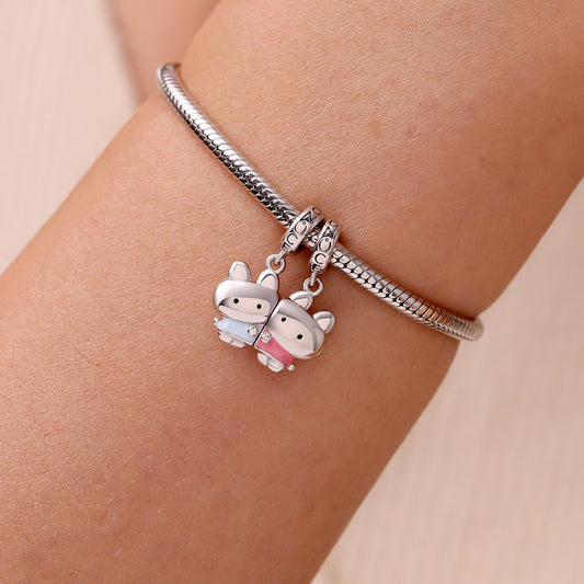 Gnoce Happyyu Bunny-Gumi & Her friend Double Pendant Dangle Charm_7