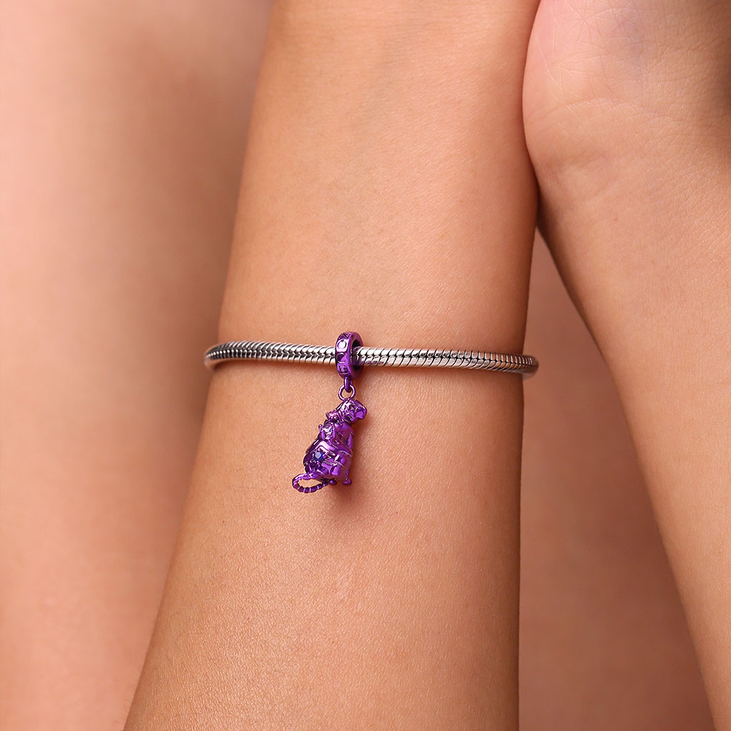 Gnoce Purple Candy Tiger Zodiac Pendant Dangle Charm_6