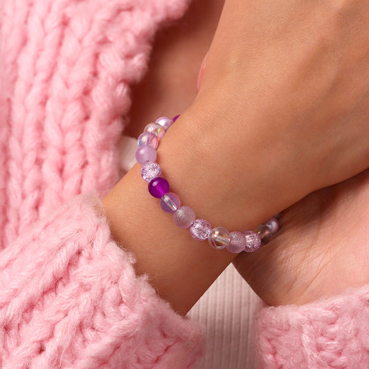 Gnoce Lilac Purple Glass DIY Beaded Bracelet_6